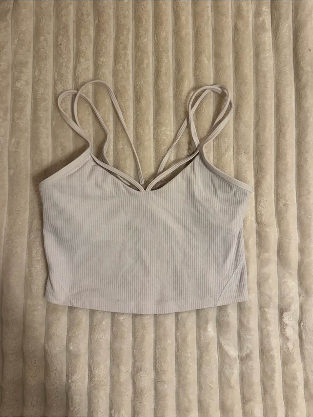 lululemon white ribbed strappy tank